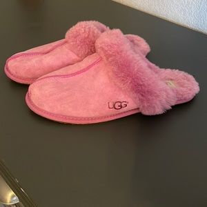 UGG Pink Fuzzy Slippers